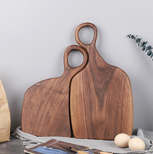 Couple Black Walnut Cutting Board Set – 1.5 cm Thick Wooden Cheese & Serving Boards