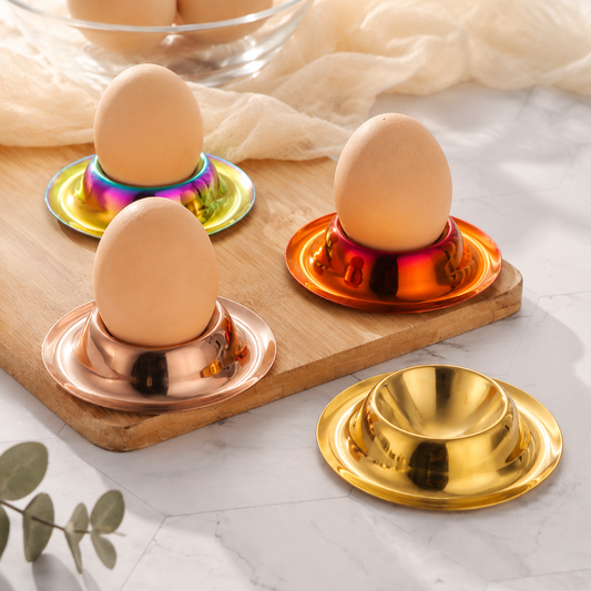 Stainless Steel Egg Cup Holder, Metallic Egg Stand