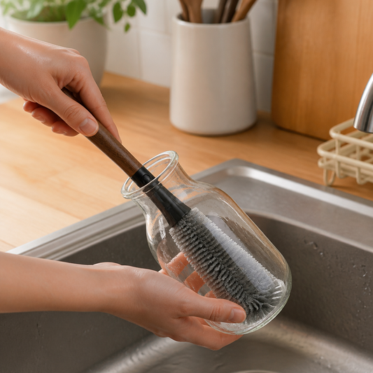Long Handle Blender Cleaning Brush – 201 Stainless Steel Tube Deep Cleaning Brush for Blender & Kitchen Appliances