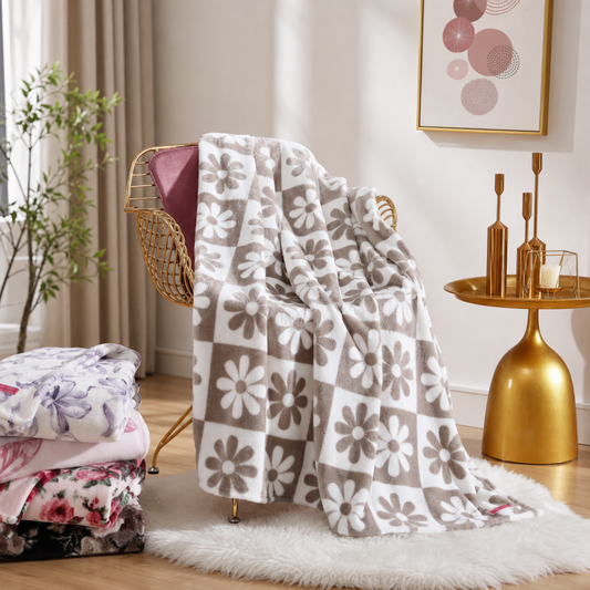 Soft Flannel Blanket Warm Cozy Lightweight Throw Blanket for Home Sofa Bed and Living Room