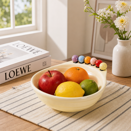 Plastic Fruit Bowl Set with Stainless Steel Forks