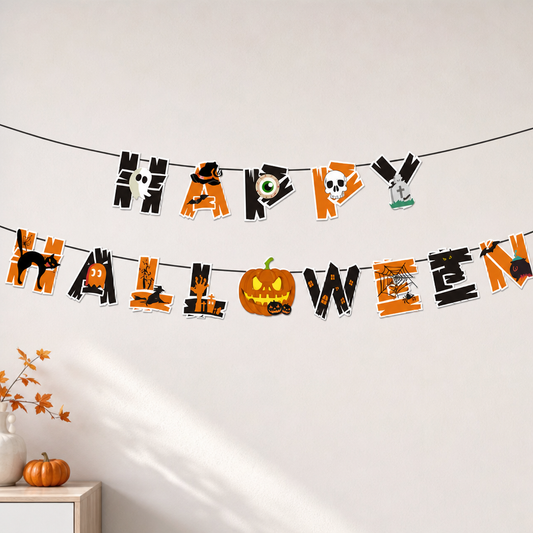 Halloween Party Banner – Happy Halloween Spiral Hanging Decorations