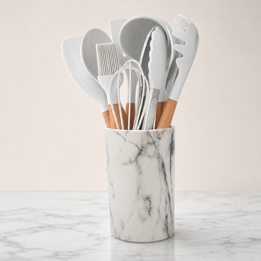 Multifunctional Kitchen Storage Holder – Plastic Utensil Organizer