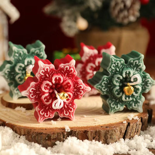 Snowflake Scented Candle – Handmade Holiday Gift