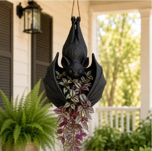 6-Inch Hanging Bat Resin Planter