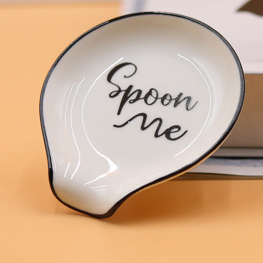 Ceramic Spoon Rest – Decorative Kitchen Utensil Holder & Countertop Spoon Tray