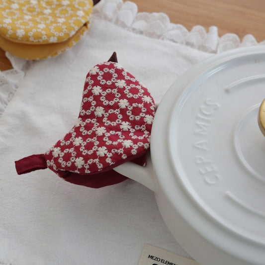 Embroidered Bird Pot Handle Cover – Heat Insulated Kitchen Lid Protector