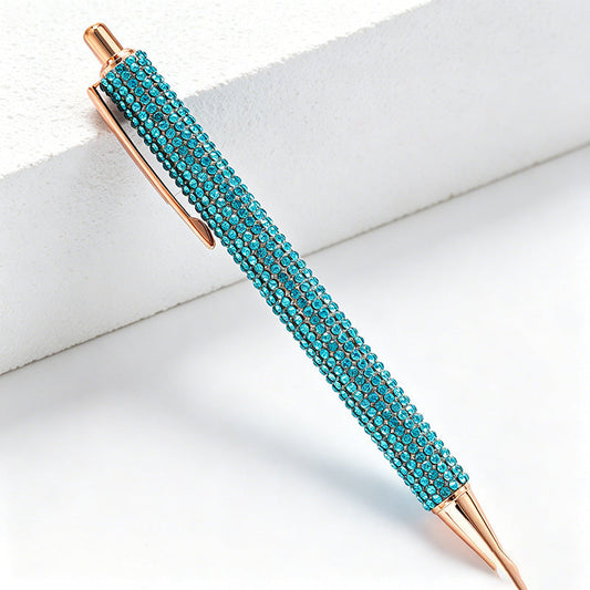 Bling Bling Rhinestone Retractable Ballpoint Pen – Luxury Metal Gift Pen for Office, School & Wedding