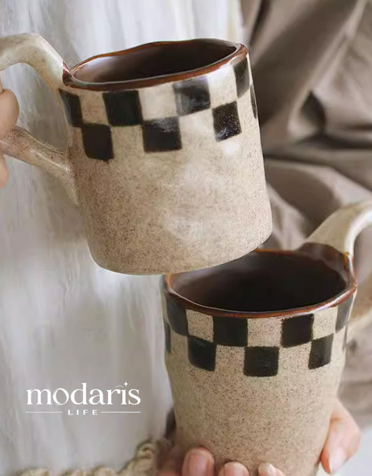 Rustic Painted Breakfast Mug
