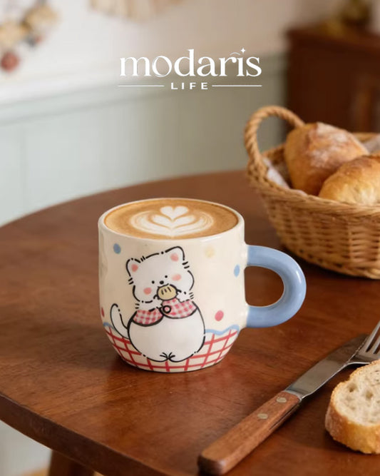 Whisker Morning Cat Latte Mug