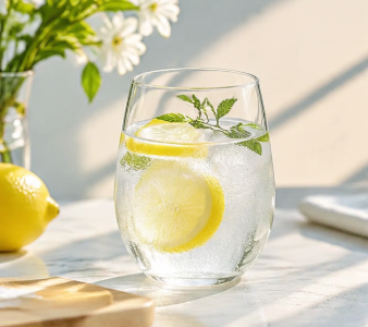 Crystal Clear Stemless Wine Glass – 416ml Modern Drinking Tumbler