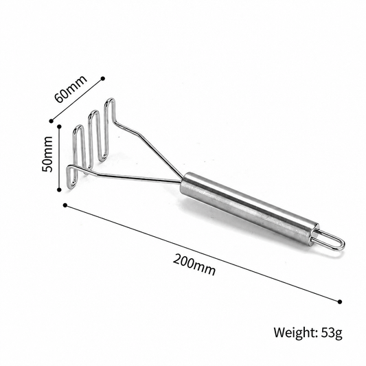 Stainless Steel Potato Masher – Heavy-Duty Wire Vegetable & Potato Press