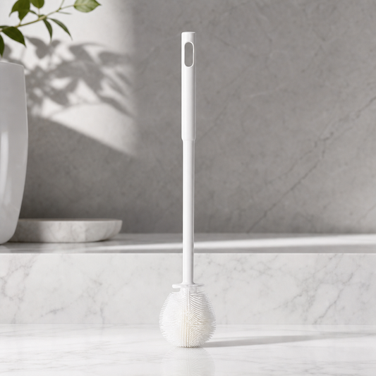 Silicone Cup Brush – Soft Bristle Bottle Cleaning Brush, 90° Corner Scrubber for Water Bottle Mug Glass Cup Kitchen Cleaning