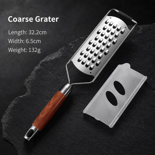 Stainless Steel Grater – Multifunctional Kitchen Shredder with Wooden Handle