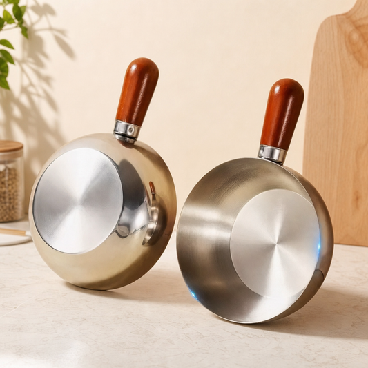 Stainless Steel Saucepan with Wooden Handle