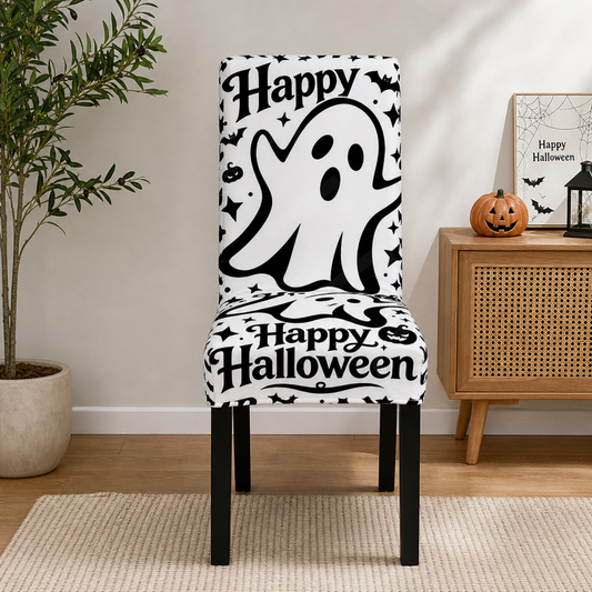 Halloween Chair Cover – Spooky Face Party Chair Slipcover