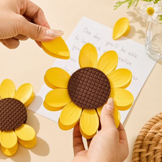 Sunflower Food Bag Clips – 10 Piece Set with Refrigerator Magnets