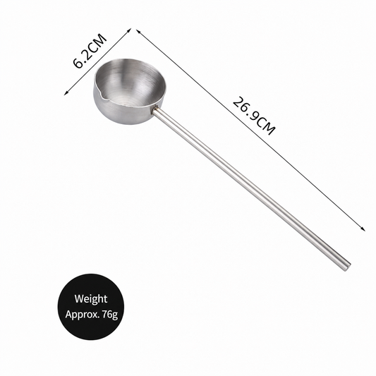 304 Stainless Steel Long Handle Hot Oil Ladle – Deep Frying Cooking Spoon