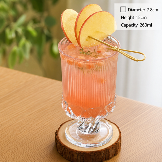 Glass Juice Cup – Clear Drinking Glass for Milk Tea and Beverages