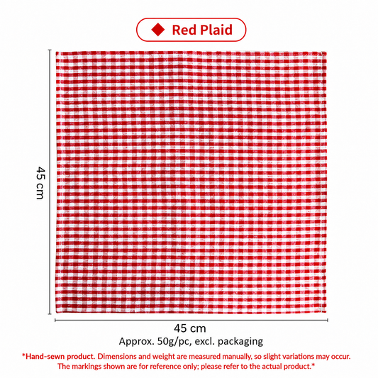 Check Cotton Napkin, Square Table Linen Placemat & Dinner Napkin