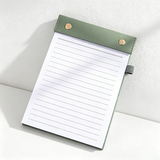 A5 Clipboard Notepad – Refillable Writing Pad with Pen Loop (150 Sheets)