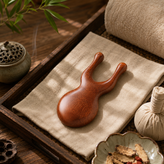 Wooden U-Shaped Neck Massage Tool – Sandalwood Trigger Point Massager for Neck & Shoulder Relief