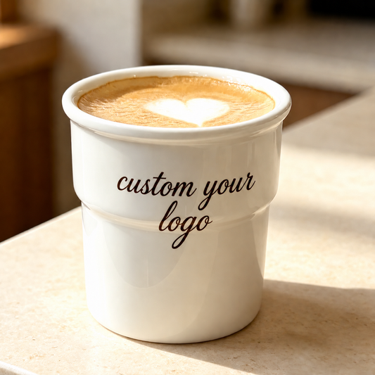 Custom Logo Ceramic Coffee Cup