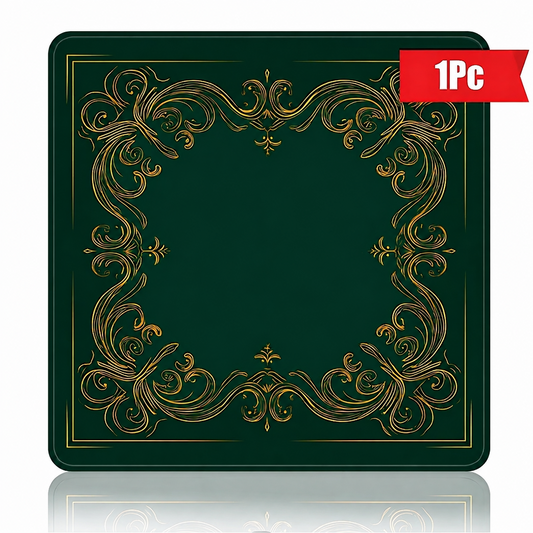 Art Deco Diatom Mud Desk Mat – Luxury Green Vintage Mouse Pad, Elegant Waterproof Table Mat for Office & Home Decor