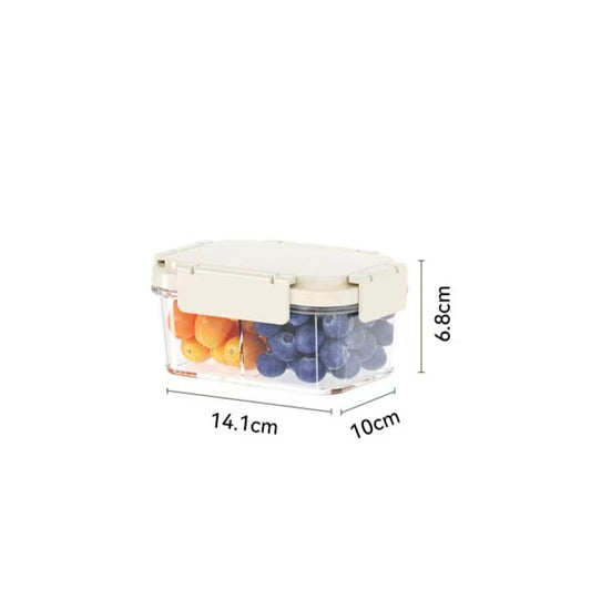 450ml Portable Fruit Storage Box Small Leakproof Compartment Snack Container for Travel