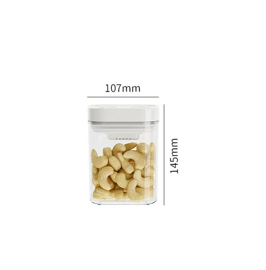 Press-Type Airtight Kitchen Storage Jar Plastic Grain & Dry Food Container for Pantry Organization