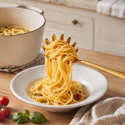 Stainless Steel Pasta Server Spoon – Elegant Spaghetti Serving Utensil for Kitchen, Restaurant & Dining Table