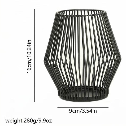 Minimalist Metal Hollow Candle Holder Set of 2