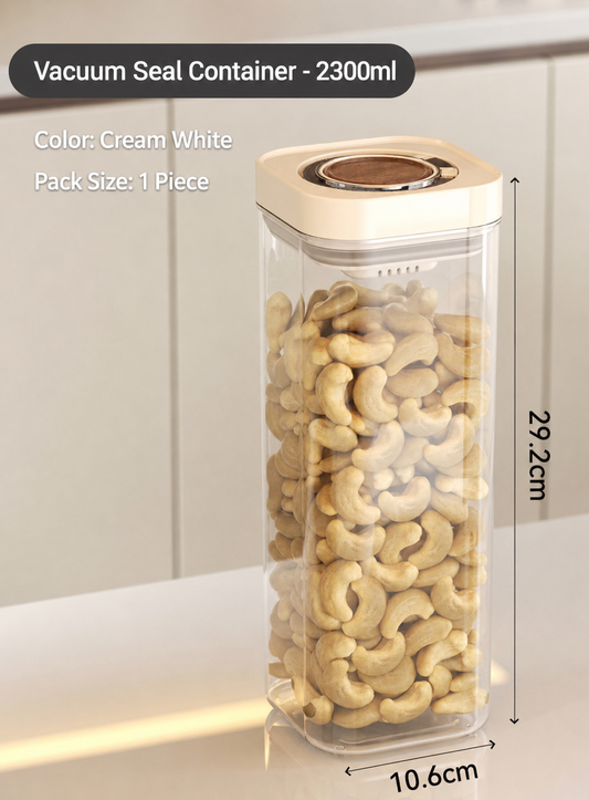 2300ml Press Seal Food Storage Container Large Capacity Kitchen Airtight Storage Jar