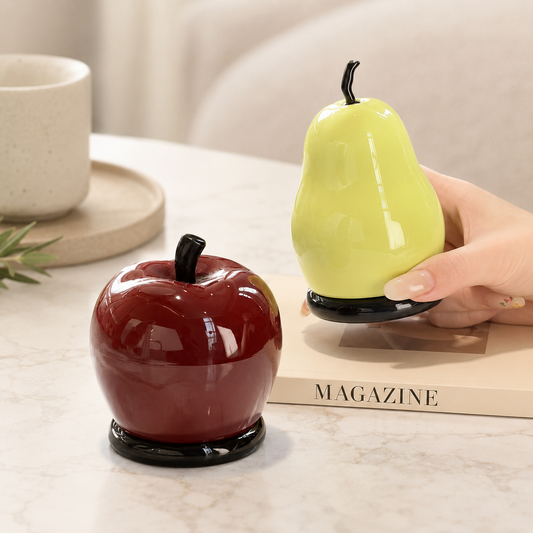 Apple & Pear Shaped Toothpick Holder, Creative Cotton Swab Storage Box
