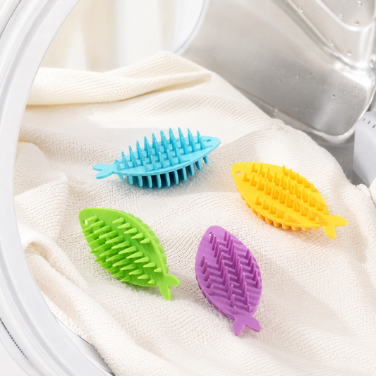Soft TPR Laundry Ball, Anti-Tangle Washing Machine Cleaner Fish Ball
