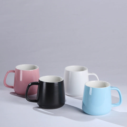 Ceramic Coffee Mug – 450ml Minimalist Glossy Coffee & Tea Cup with Handle