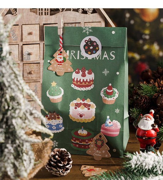 48-Piece Christmas Thick Kraft Paper Gift Tag Set – Tree-Shaped Holiday Hang Tags with Cotton or Jute String for Gift Wrapping, Boxes