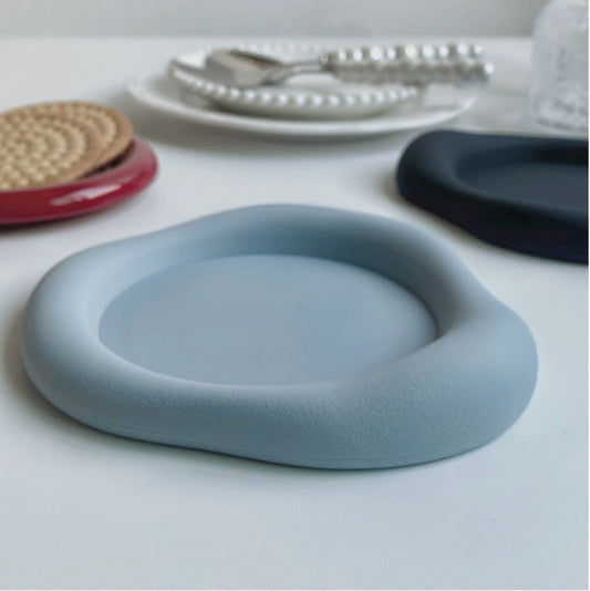 Irregular Silicone Coaster – Modern Cup Mat with Raised Edge