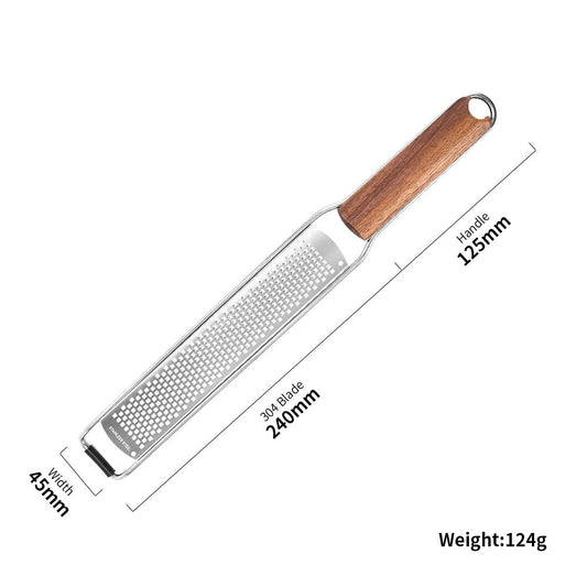 Stainless Steel Cheese Peeler with Ergonomic Wood Handle