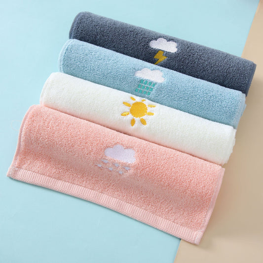 Cute Embroidered Hand Towel – Soft Absorbent Kitchen & Bathroom Towel
