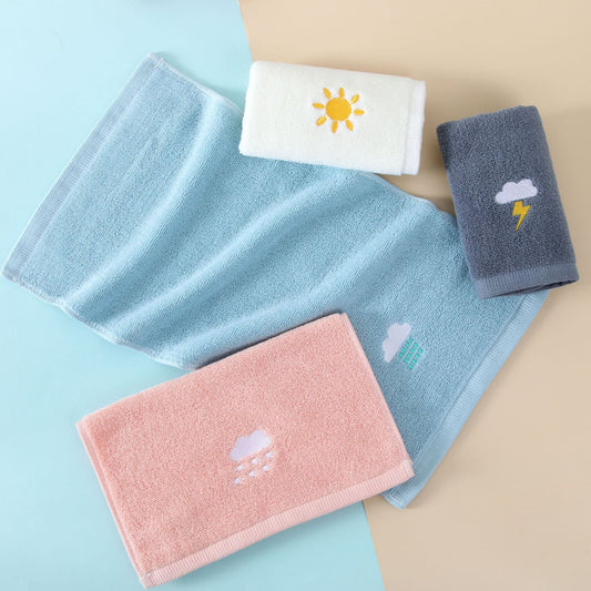 Cute Embroidered Hand Towel – Soft Absorbent Kitchen & Bathroom Towel