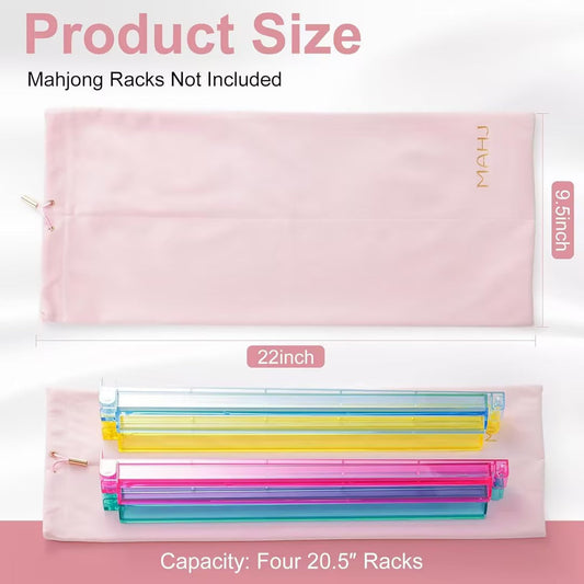 Velvet Mahjong Rack Storage Bag – Soft Drawstring Carrying Pouch for Mahjong Tiles, Game Accessories & Travel Storage