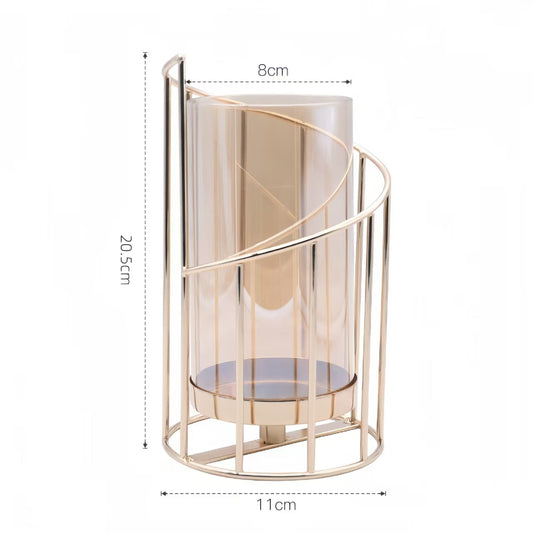 Artistic Iron Candleholder Design Decor, Modern Home Accent
