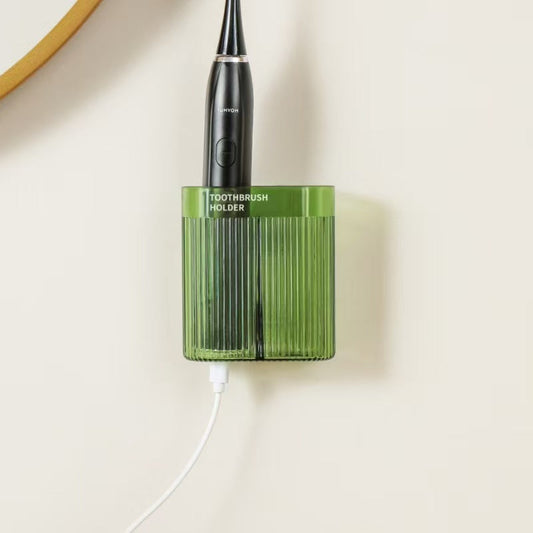 Wall Mounted Toothbrush Holder, No-Drill Drainage Storage Rack
