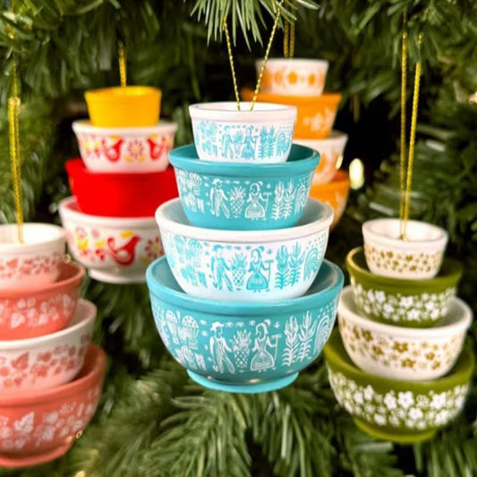 Stacked Bowl Resin Ornament Christmas Party Decoration