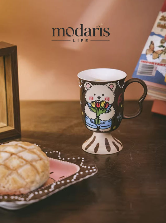 Amber Bear Vintage Goblet Mug