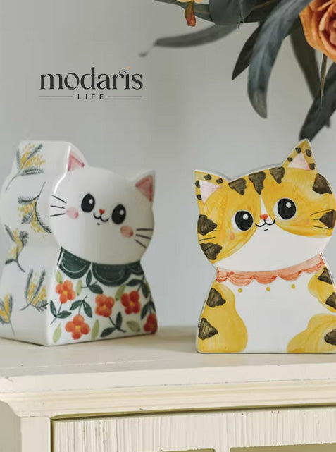 Kitty Bloom Decorative Vase