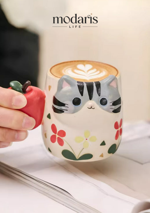 HexaFruit Kitty Handle Mug